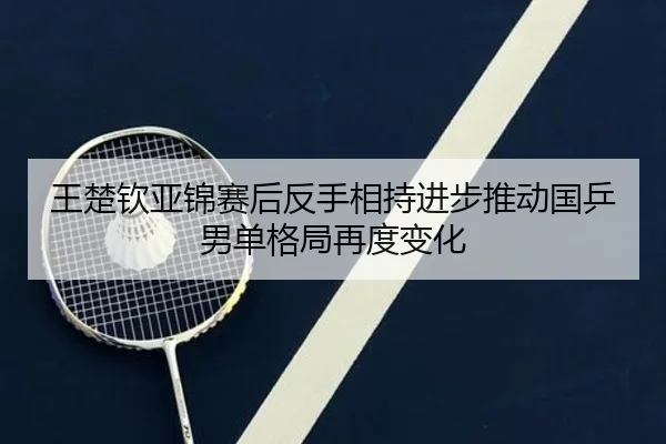 王楚钦亚锦赛后反手相持进步推动国乒男单格局再度变化
